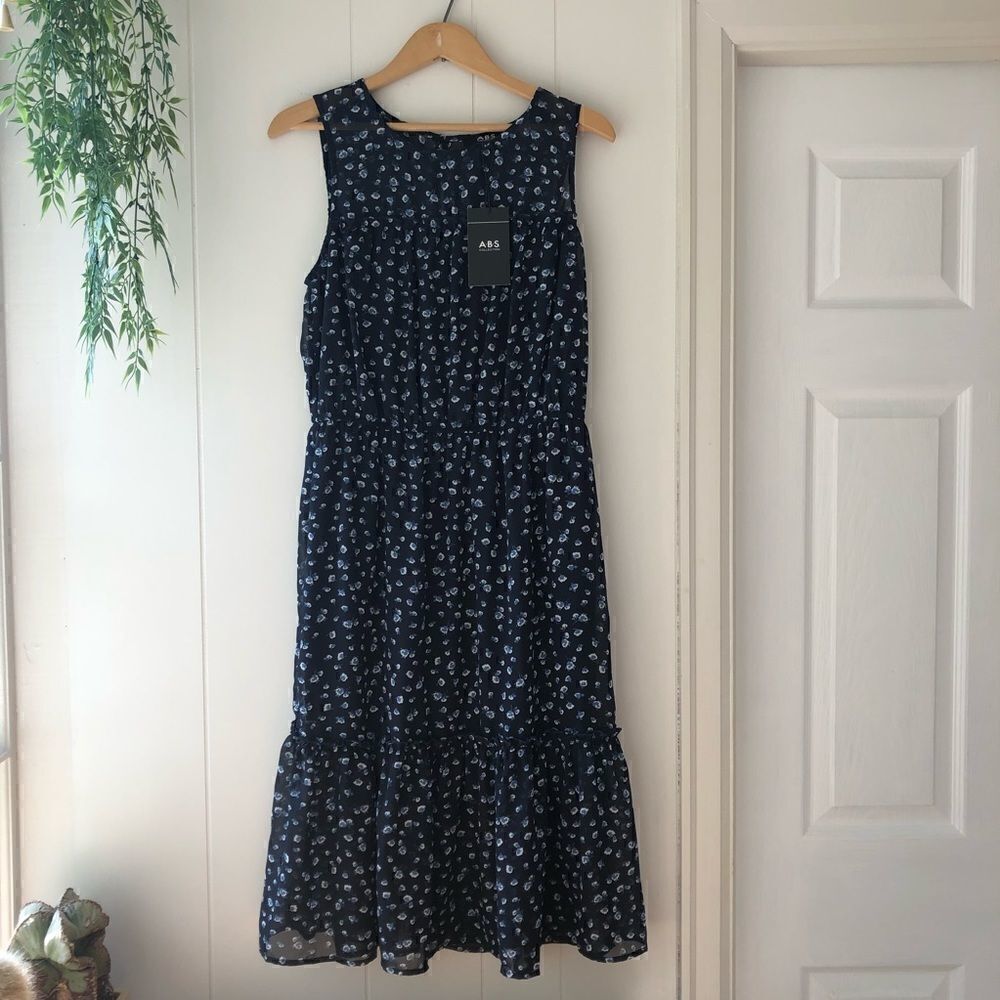 NEW ✨ ABS Collection Blue Floral Midi Dress - Picture 5 of 9